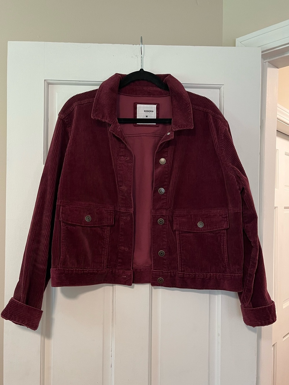 NWOT Burgundy Corduroy Jacket